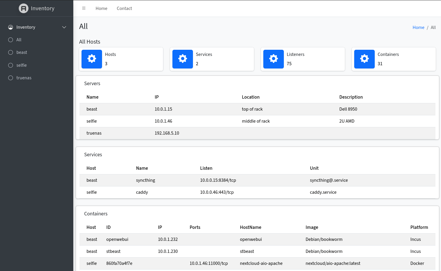 Dashboard for your Home Lab